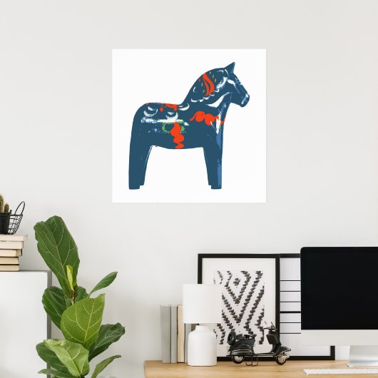 Dala Horse Poster (Thuiskantoor)