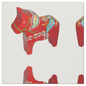 Dala Horse Quilting Fabric Stof (Close Up)