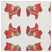 Dala Horse Quilting Fabric Stof (Swatch)