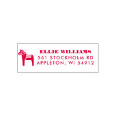 Dala Horse Retouradres Zelfinktende Stempel (Design)