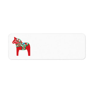 Dala Horse Return-labels Etiket
