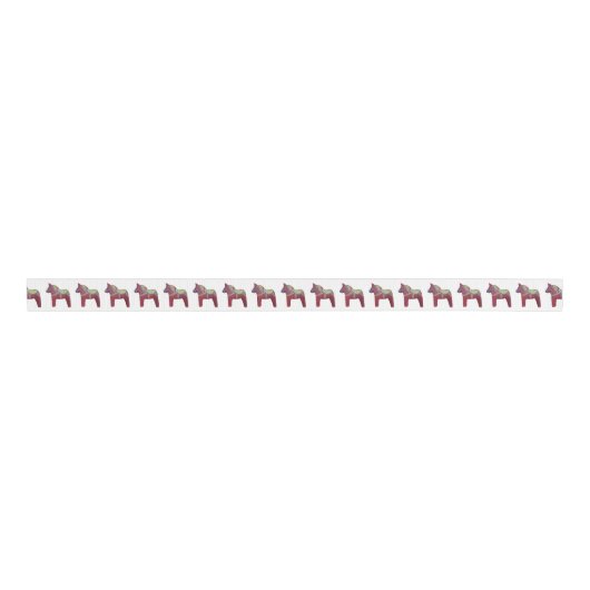 Dala Horse Ribbon Grosgrain Lint (Voorkant)