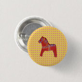 Dala Horse Ronde Button 3,2 Cm (Voorkant /achterkant)