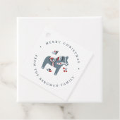 Dala Horse Scandinavian Folk Art Kerstmis Bedankjes Labels (In situ)