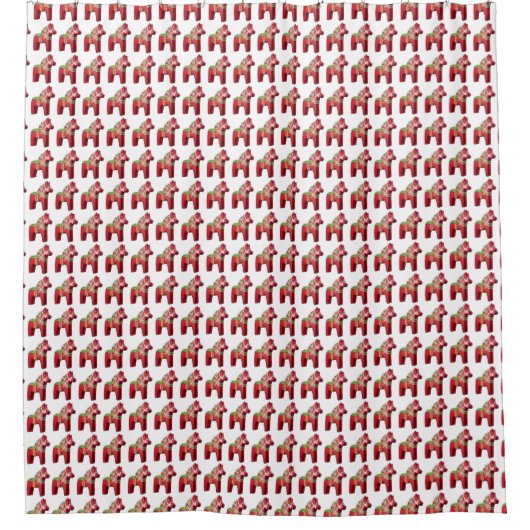 Dala Horse Shower Curtain Douchegordijn (Voorkant)