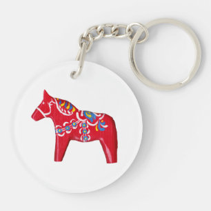 Dala Horse Sleutelhanger