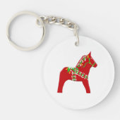 Dala Horse Sleutelhanger (Voorkant)