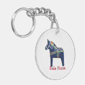 Dala Horse Sleutelhanger (Voorkant Links)