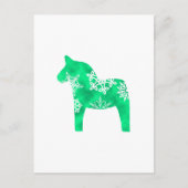 Dala Horse Snowflake Briefkaart (Voorkant)