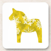 Dala Horse Snowflake Onderzetter (Voorkant)