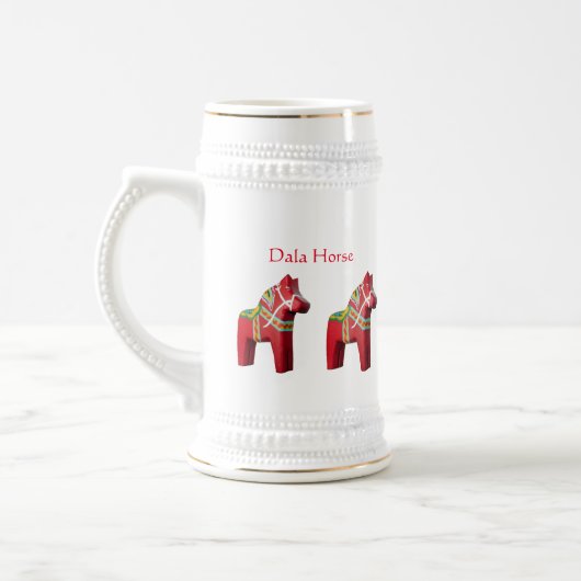 Dala Horse Stein Bierpul (Links)