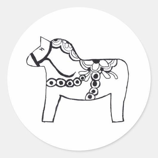 Dala Horse Sticker (Voorkant)