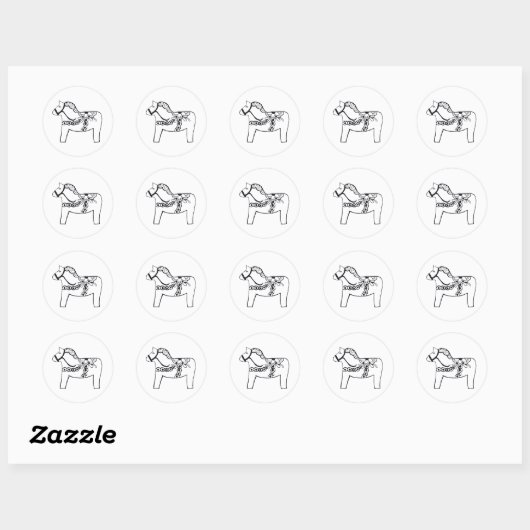Dala Horse Sticker (Vel)