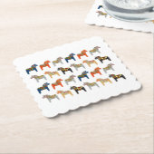 Dala Horse Swedish Folk Art Pattern Kartonnen Onderzetters (Gebogen)