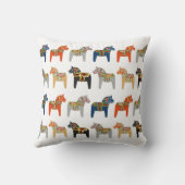 Dala Horse Swedish Folk Art Pattern Kussen (Achterkant)
