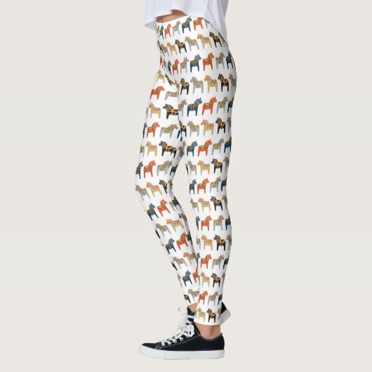 Dala Horse Swedish Folk Art Pattern Leggings (Links)