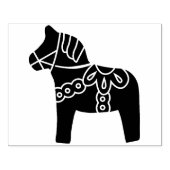Dala Horse Swedish Folk Art Rubberstempel (Afrduk)