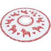 Dala Horse Swedish Folk Art Tree Skirt Kerstboom Rok (Gekanteld)