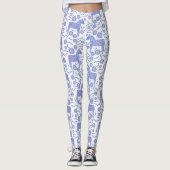 Dala Horse Swedish Indigo and White Pattern Leggings (Voorkant)