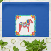 Dala Horse Swedish Kitchen Towel Theedoek (Gevouwen)