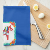 Dala Horse Swedish Kitchen Towel Theedoek (Quarter Fold)