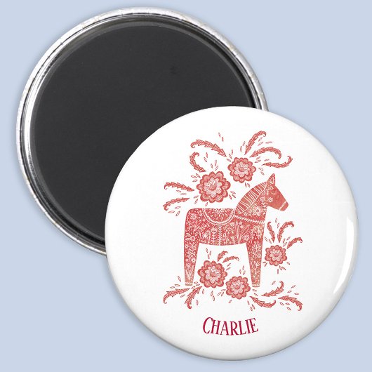 Dala Horse Swedish Personalized Magneet