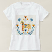 Dala horse t-shirt (Design voorkant)