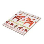 Dala Horse Tegeltje (Zijkant)