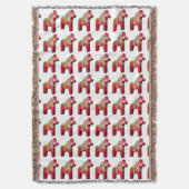 Dala Horse Throw Blanket Deken (Voorkant Verticaal)