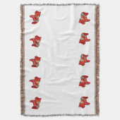 Dala Horse Throw Blanket Deken (Voorkant Verticaal)