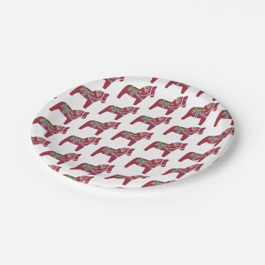 Dala Horse van Julia Persson-Morrill Dinner Bord (Gekanteld)