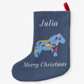 Dala Horse van kunstenaars Kleine Kerstsok (Achterkant)