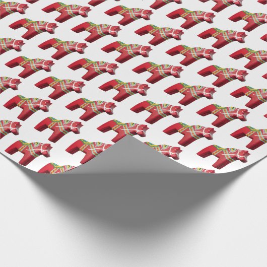 Dala Horse Wrapping Paper Cadeaupapier (Hoek)
