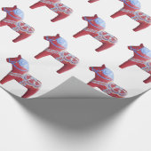 Dala Horse Wrapping Paper Cadeaupapier (Hoek)