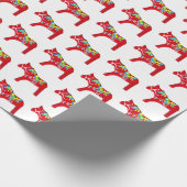 Dala Horse Wrapping Papper Cadeaupapier (Hoek)