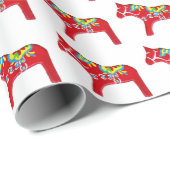 Dala Horse Wrapping Papper Cadeaupapier (Rol Hoek)