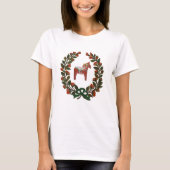 Dala Horse Wreath T-shirt (Voorkant)