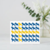 Dala Horse Zweden vlag Briefkaart (Staand voorkant)