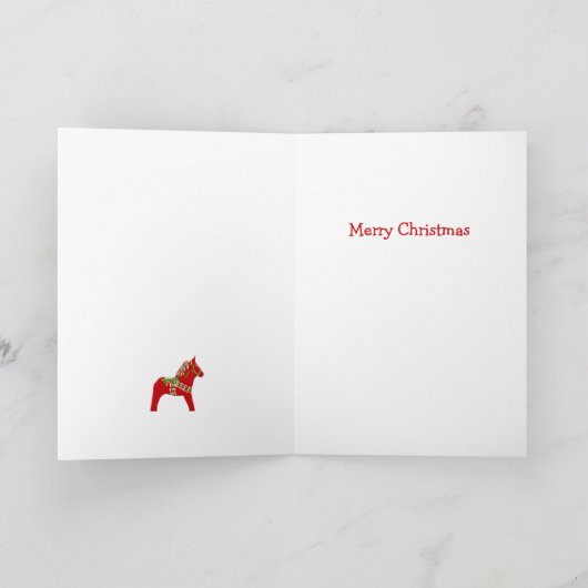 Dala Horse Zweedse Kaart (Binnen)