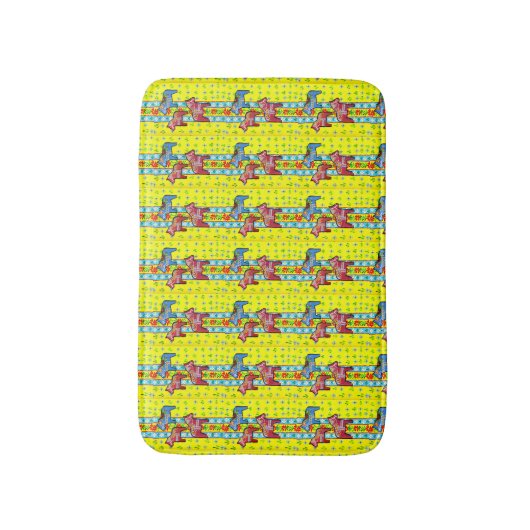 Dala Horses Badmat (Voorkant Verticaal)