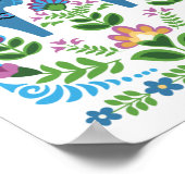 Dala Horses Blue Poster (Hoek)