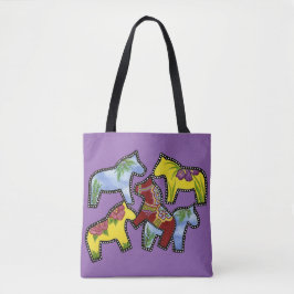 Dala Horses Boodschappentas Tote Bag