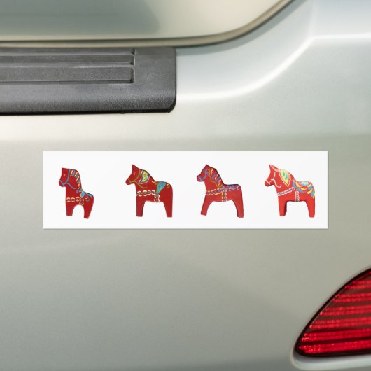 Dala Horses Bumpersticker (Op auto)