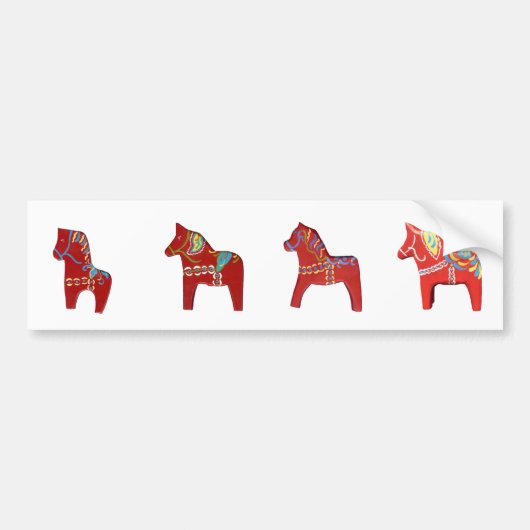Dala Horses Bumpersticker (Voorkant)