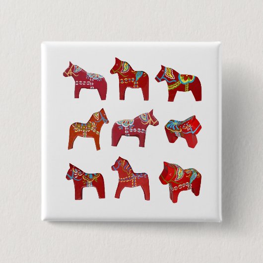Dala Horses Button (Voorkant)