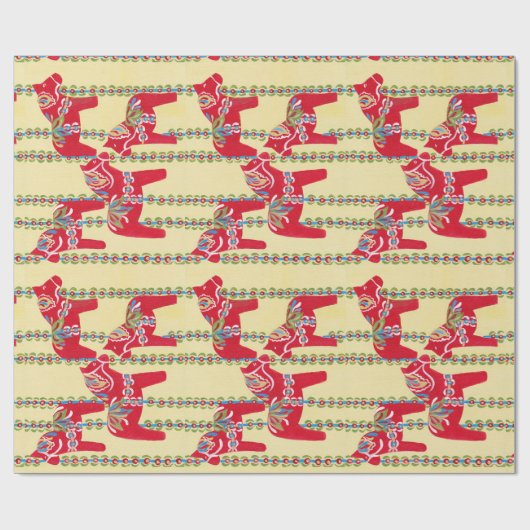 Dala Horses Cadeaupapier (Vlak)