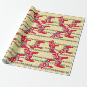 Dala Horses Cadeaupapier (Uitgerold)