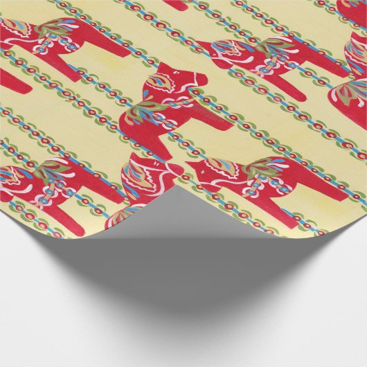 Dala Horses Cadeaupapier (Hoek)