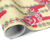 Dala Horses Cadeaupapier (Rol Hoek)