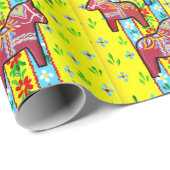 Dala Horses Cadeaupapier (Rol Hoek)